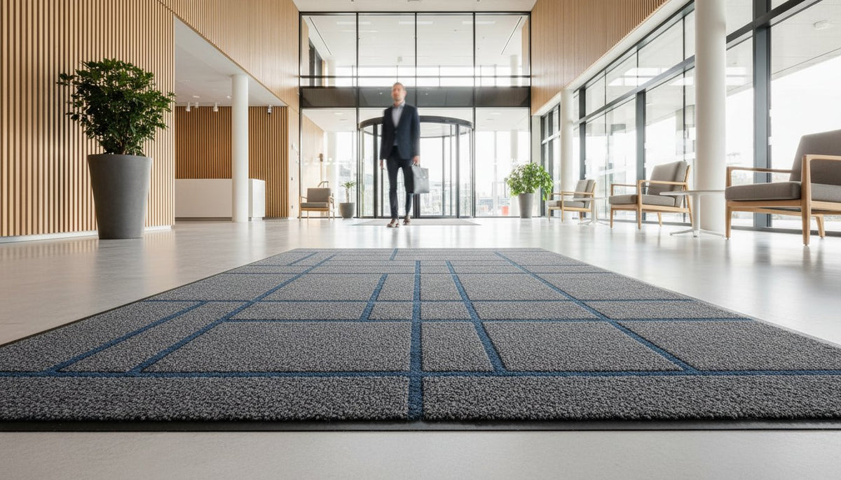 Indgangsmåtte med logo: Den komplette guide til professionelle indgangspartier i 2026