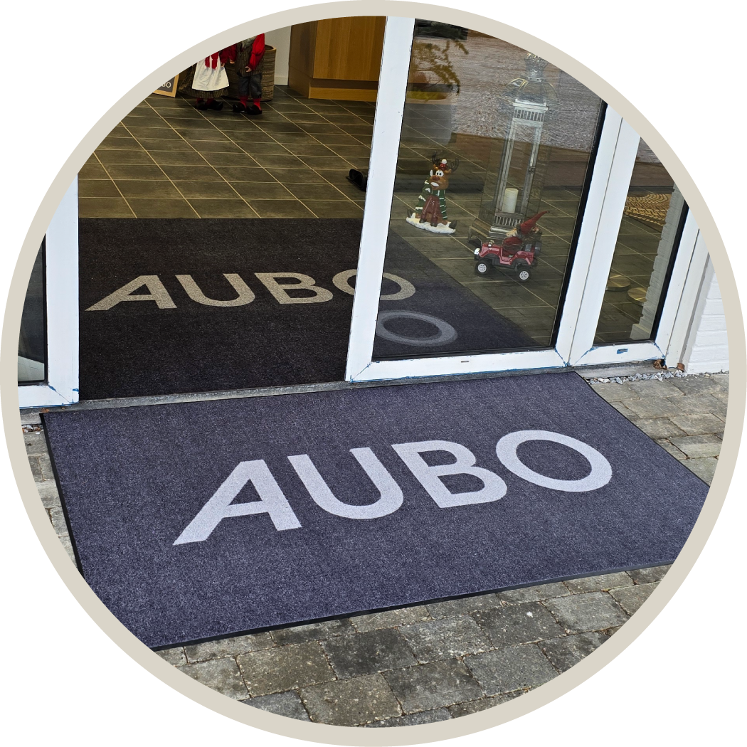 Logomåtte, Reklamemåtte, Aubo Køkken