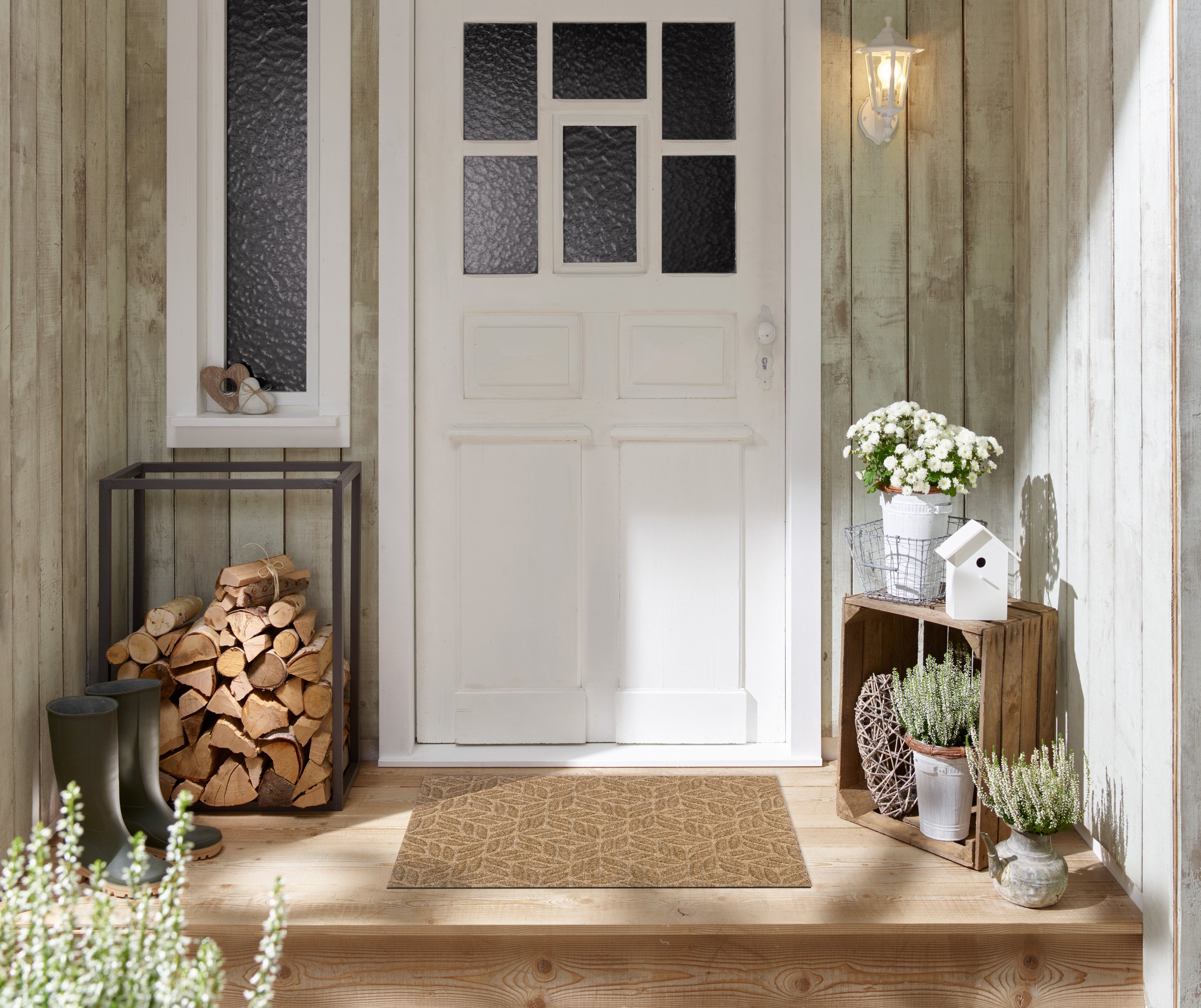 Leaves Taupe 60x90 cm