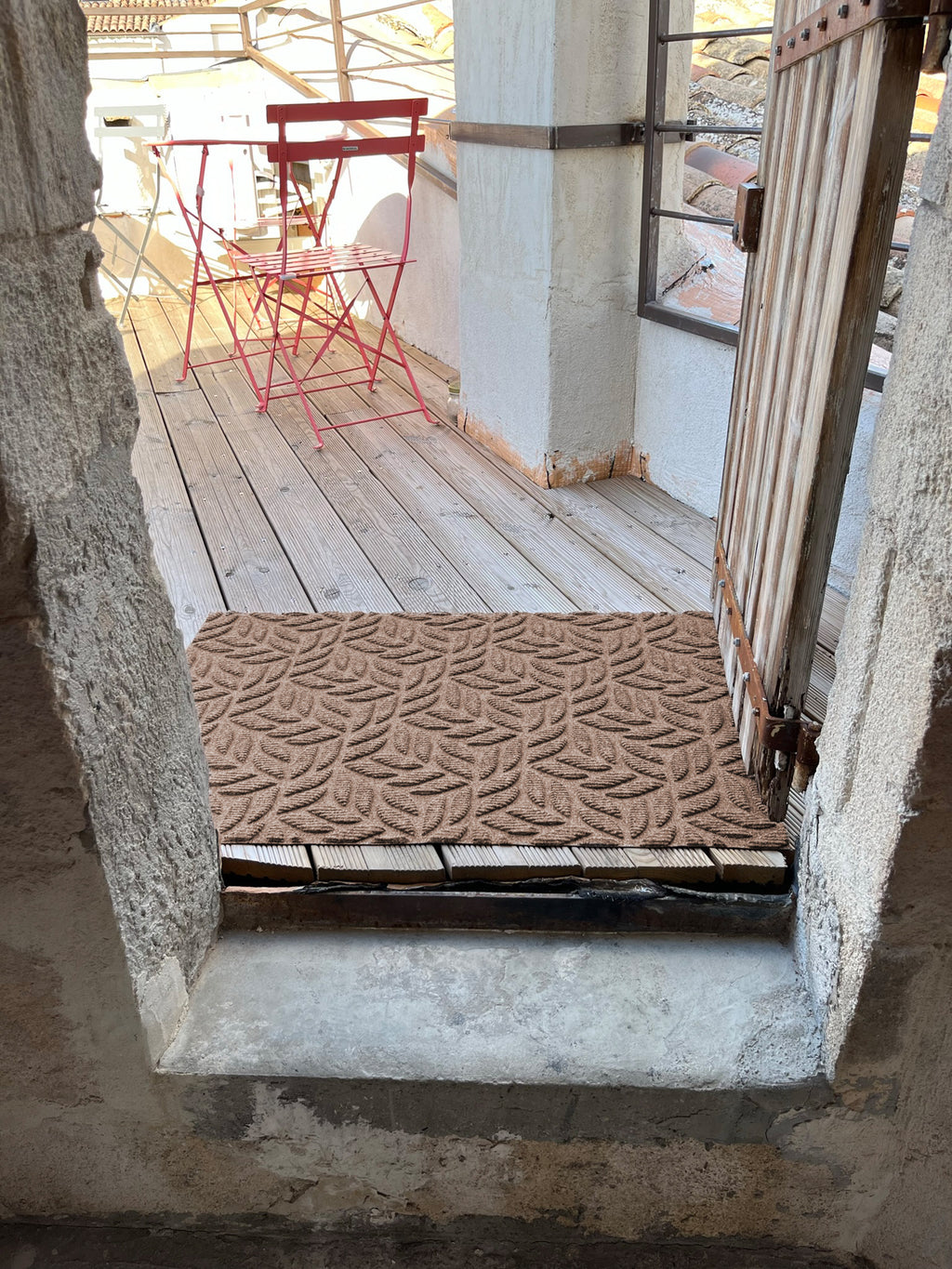 Leaves Taupe 60x90 cm