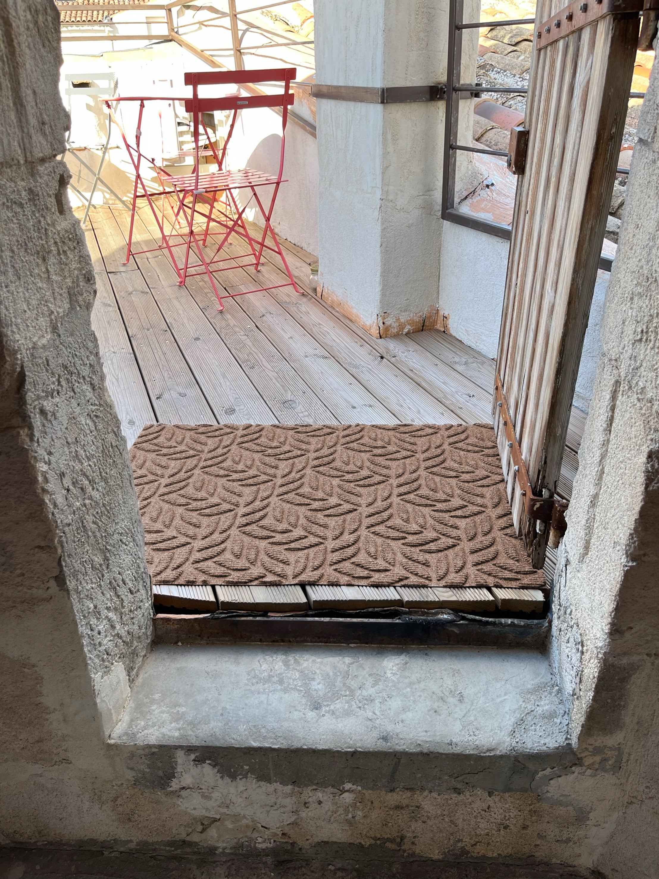 Leaves Taupe 60x90 cm