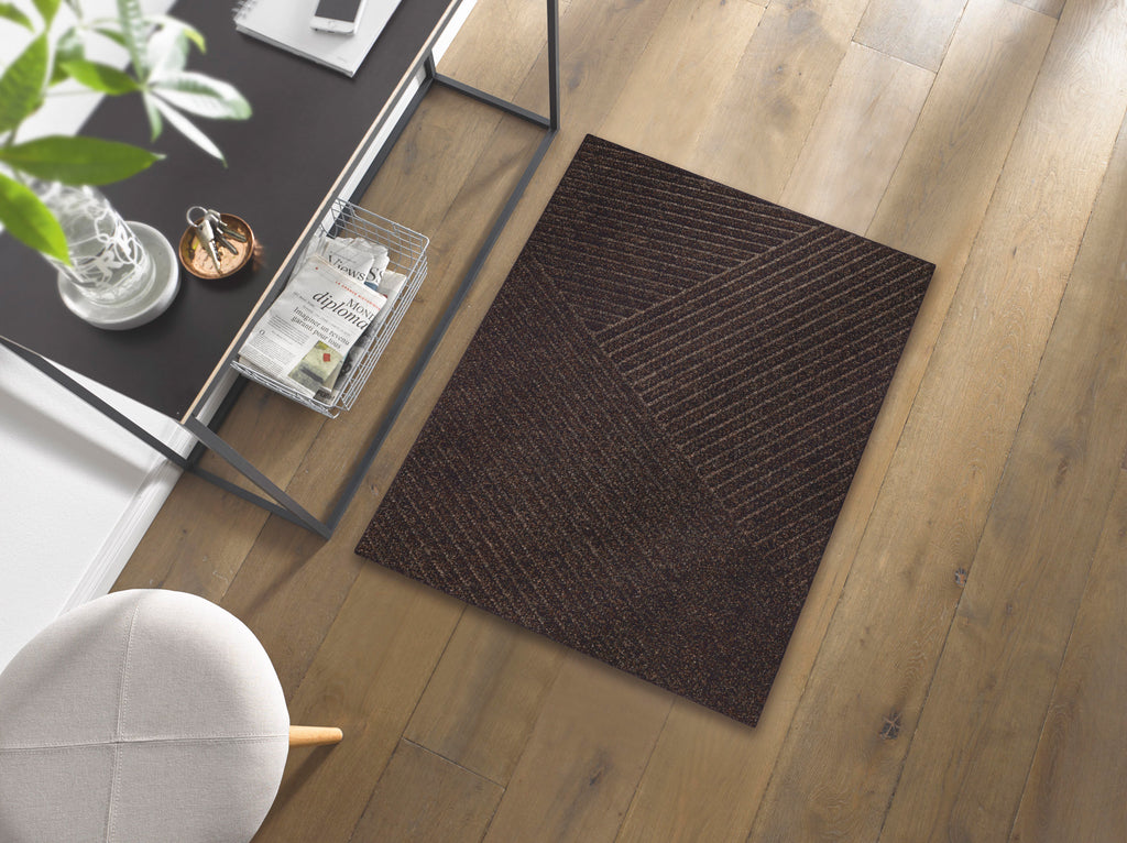 Stripes dark brown 60x90 cm
