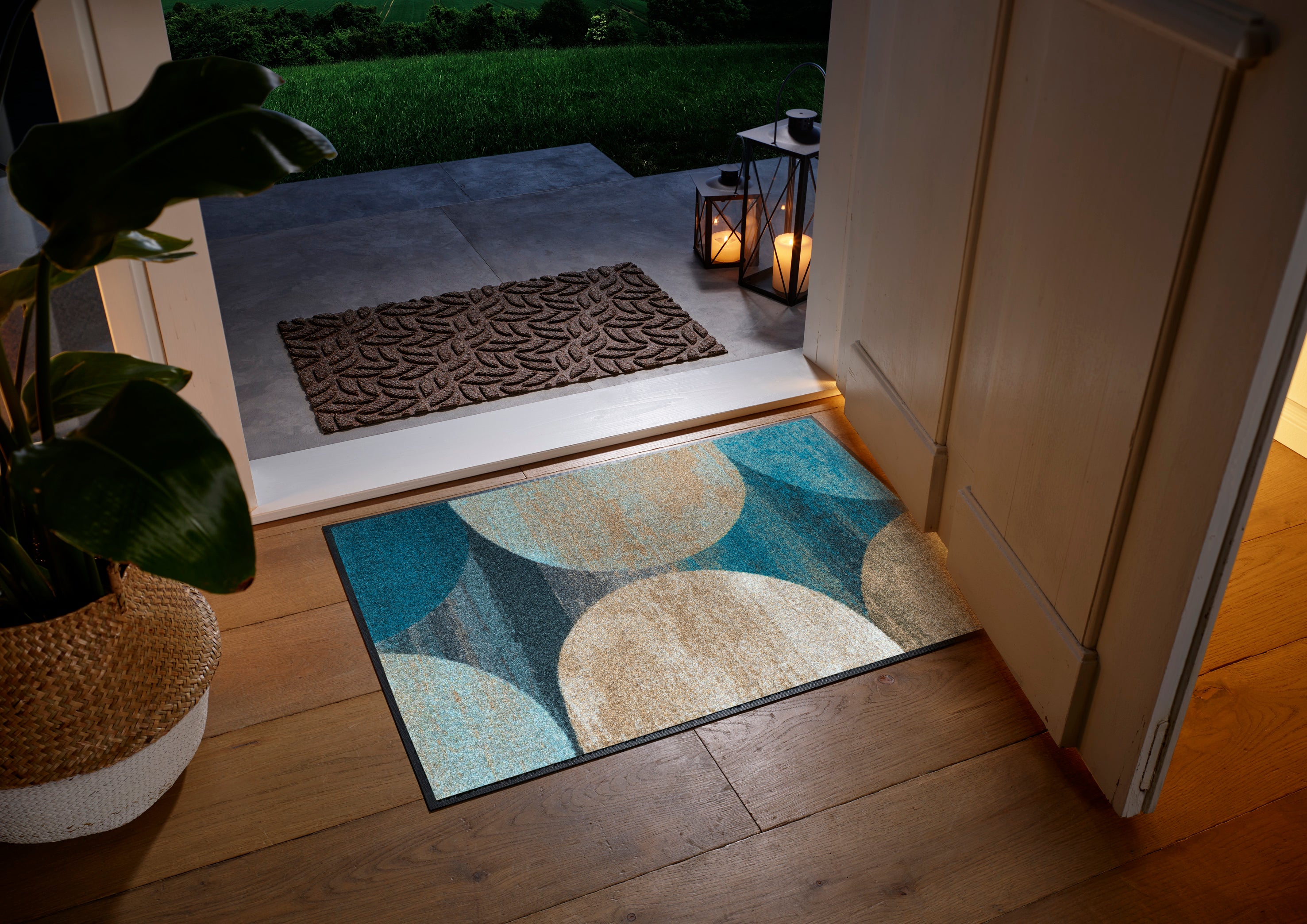 Leaves Dark Brown 45x75 cm