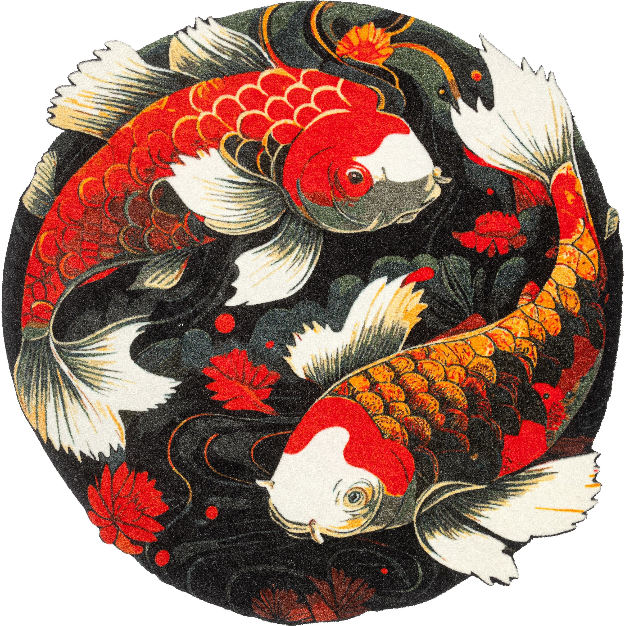 Koi Couple 90x90 cm