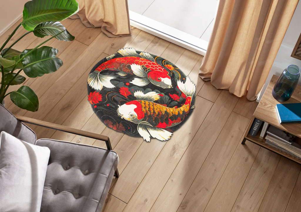 Koi Couple 90x90 cm