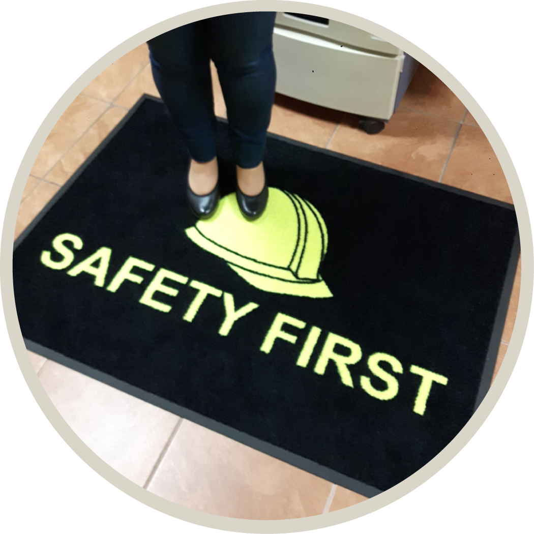 LogoMåtte, Reklamemåtte, Sikkerhedsmåtte, Måtte til arbejdsmiljø, Vejvisnings måtte