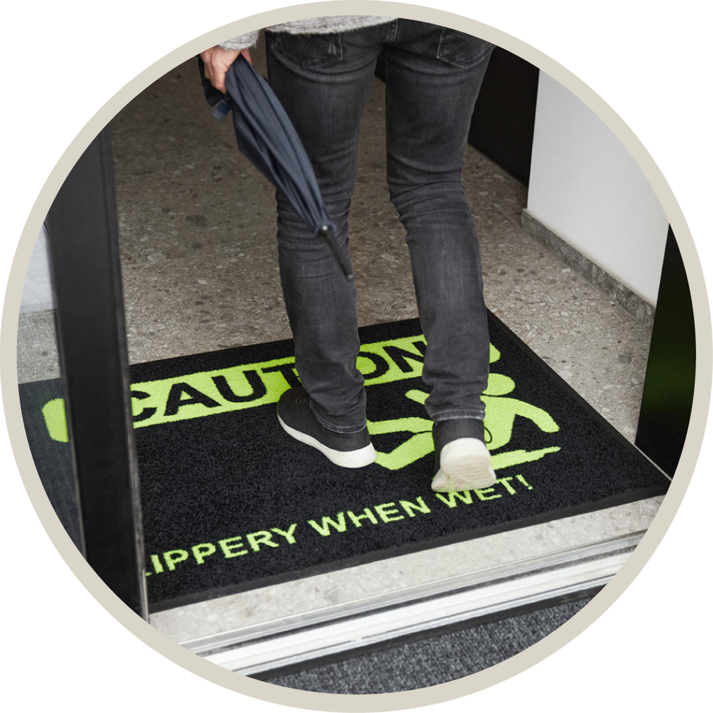 LogoMåtte, Reklamemåtte, Sikkerhedsmåtte, Måtte til arbejdsmiljø, Vejvisnings måtte