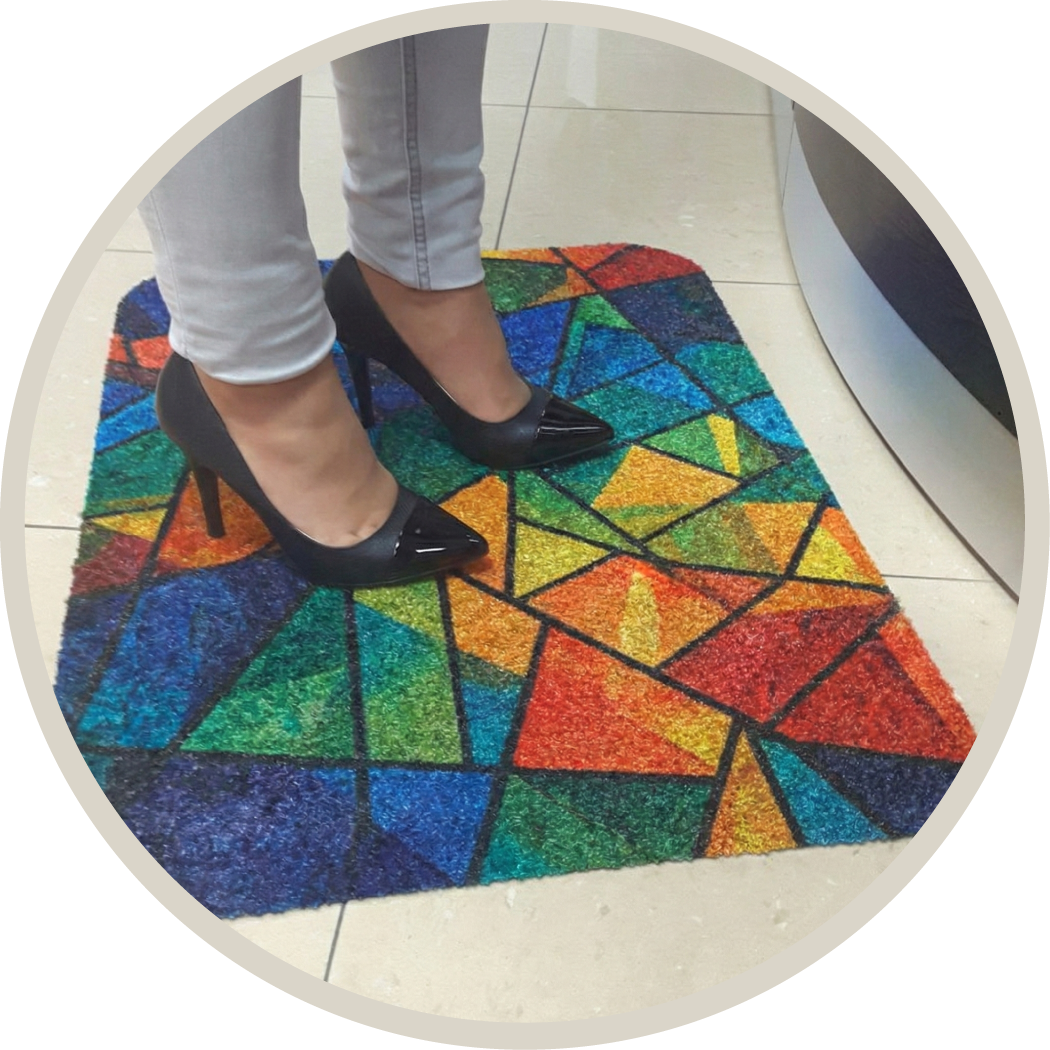 LogoMåttte, Reklamemåtte, Komfort måtte, Ergonomisk måtte, måtte til arbejdsmiljø