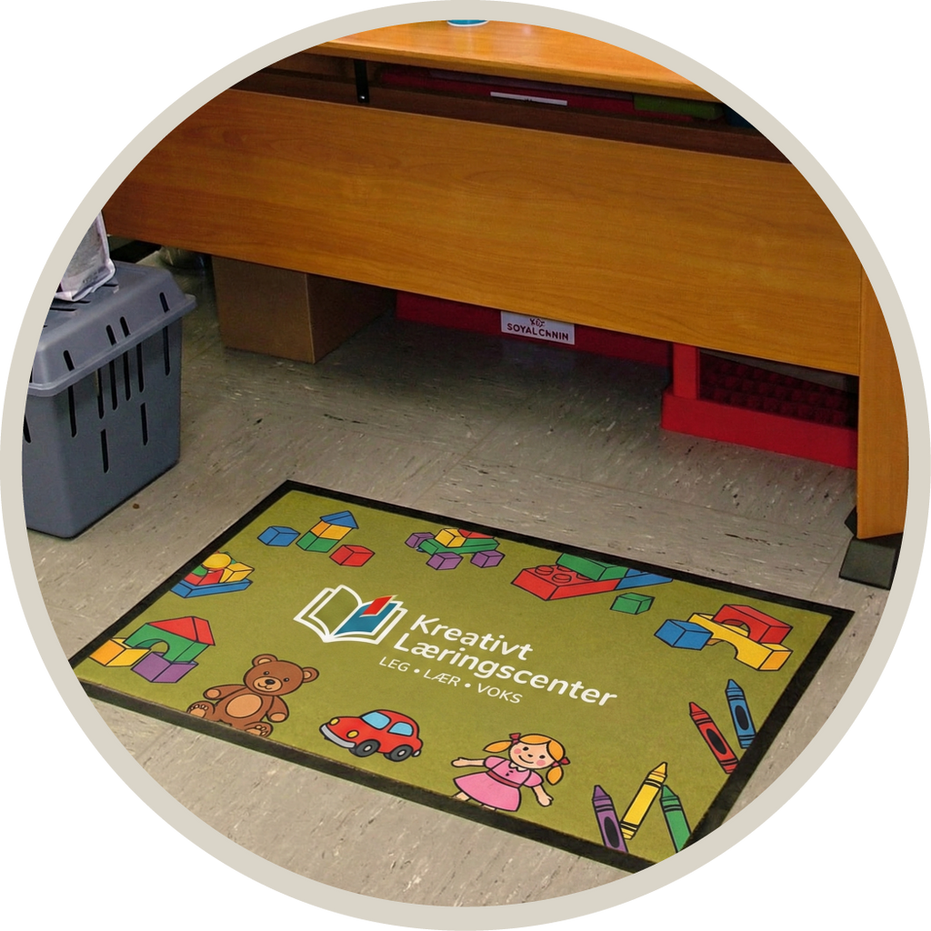 LogoMåtte, Reklamemåtte, Måtte med billede tryk, Markedsføring på gulvet