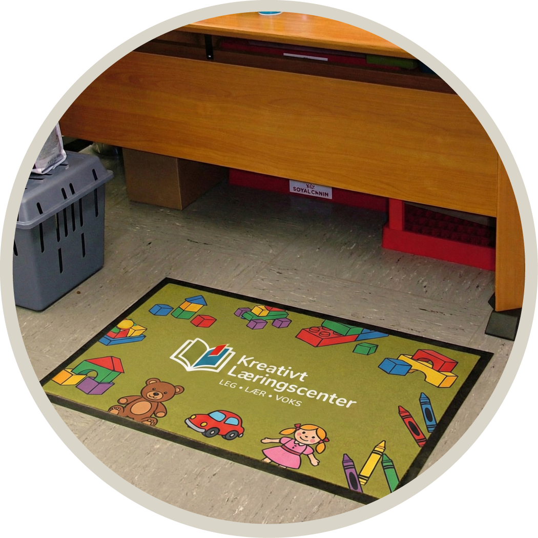 LogoMåtte, Reklamemåtte, Måtte med billede tryk, Markedsføring på gulvet