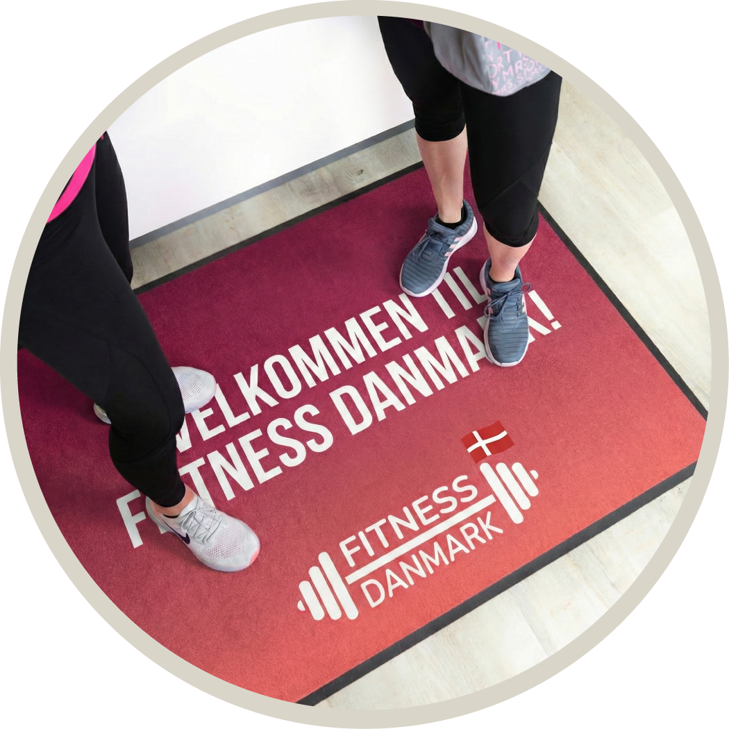 LogoMåtte, Reklamemåtte, Smudsmåtte med print, Jetprint Velour