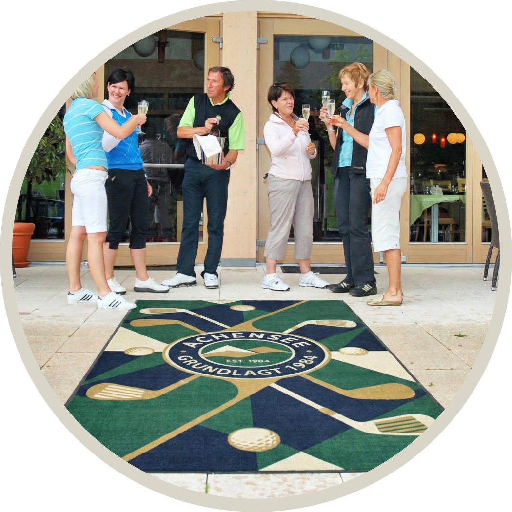 LogoMåtte, Reklamemåtte, Smudsmåtte med print, Jetprint Velour