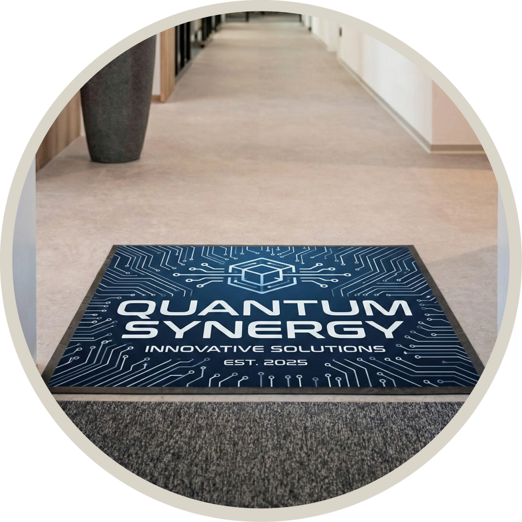 LogoMåtte, Reklamemåtte, Smudsmåtte med tryk, Vision Måtte, High End dørmåtte